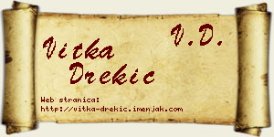 Vitka Drekić vizit kartica